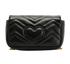 Mini GG Marmont Shoulder Bag, &pound;650, Handbags, Black, Leather, Back view